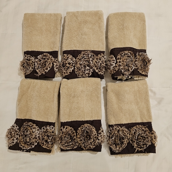 10 towels - 6 Fingertip Towels & 4 Hand Towels 100% Cotton New without t… - Picture 2 of 6